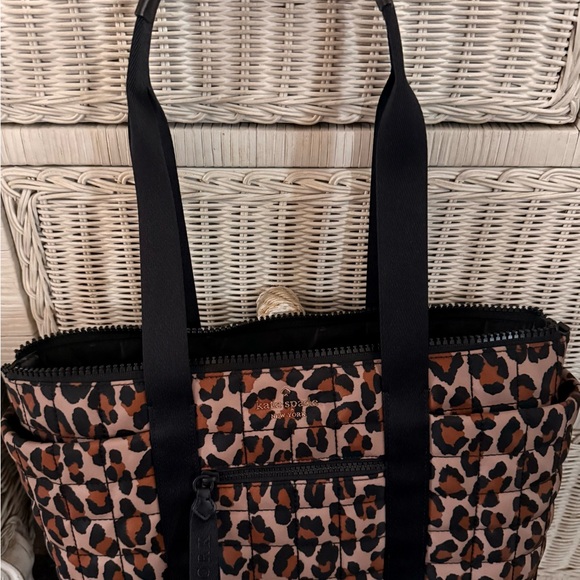 kate spade Handbags - kate spade Leopard Print Quilted Tote - Black & Brown